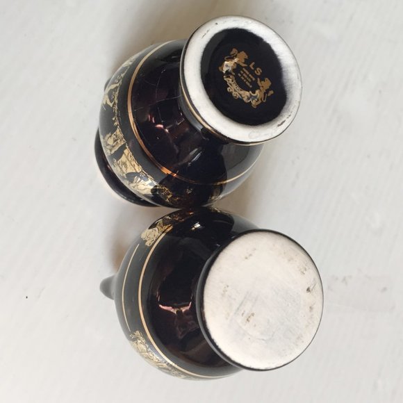 Lot of 4 Vintage Greek Mythology Ceramic w/ 24k Gold Trim: Trinket Vase Pitcher - Picture 9 of 12